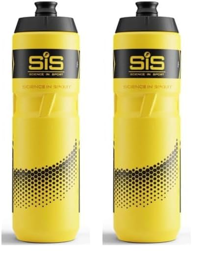 Science in Sport SIS Clear Sports Water Bottle, Plastic Water Bottle, Black Logo, Transparent Colour, 800 ml