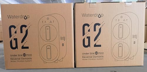 Waterdrop G3P600 Reverse Osmosis Water Filter, 600 GPD, Water Softener, Reduce TDS, Reduce Scale, Enhance the Flavor of Coffee and Tea, 2:1 Pure to Drain, Smart LED Faucet