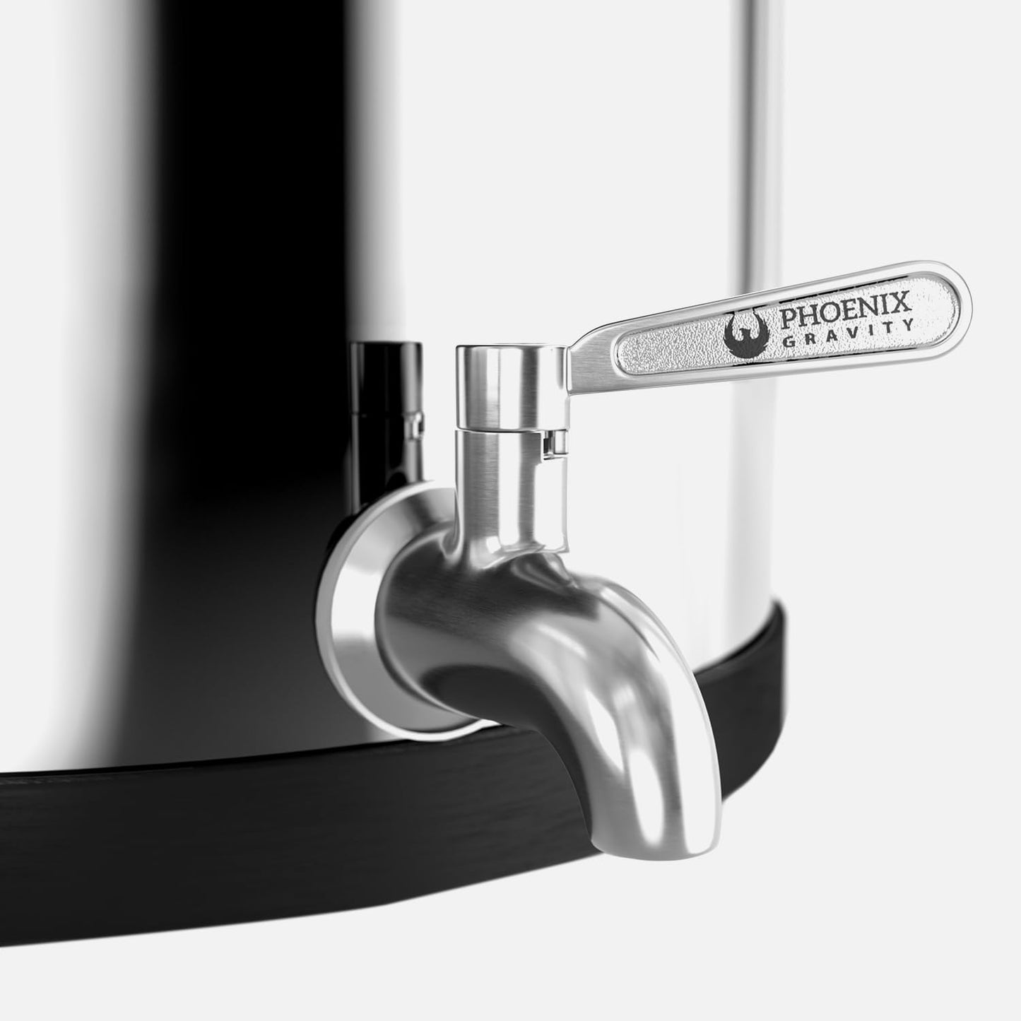 PHOENIX GRAVITY 6-Litre NSF Certified AISI 304 Stainless Steel Countertop Water Filter System with 2 Smart (Black) Carbon Filter Elements & Free Stainless Steel Water Tap (6 L)