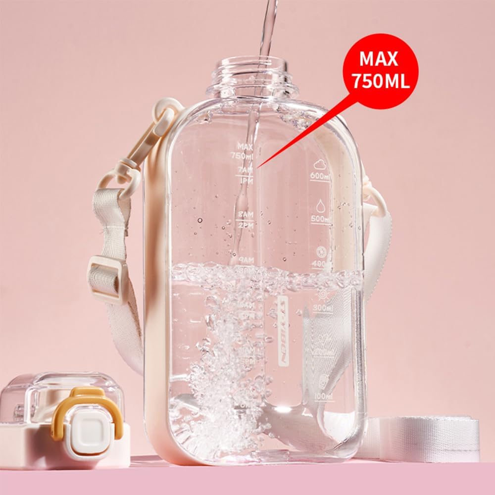 Sports Water Bottle 750ml, Leakproof Drinks Bottle, Gym Water Bottle, Waterbottle with Healthy Material for Travel Picnic Camping Hiking (Blue)