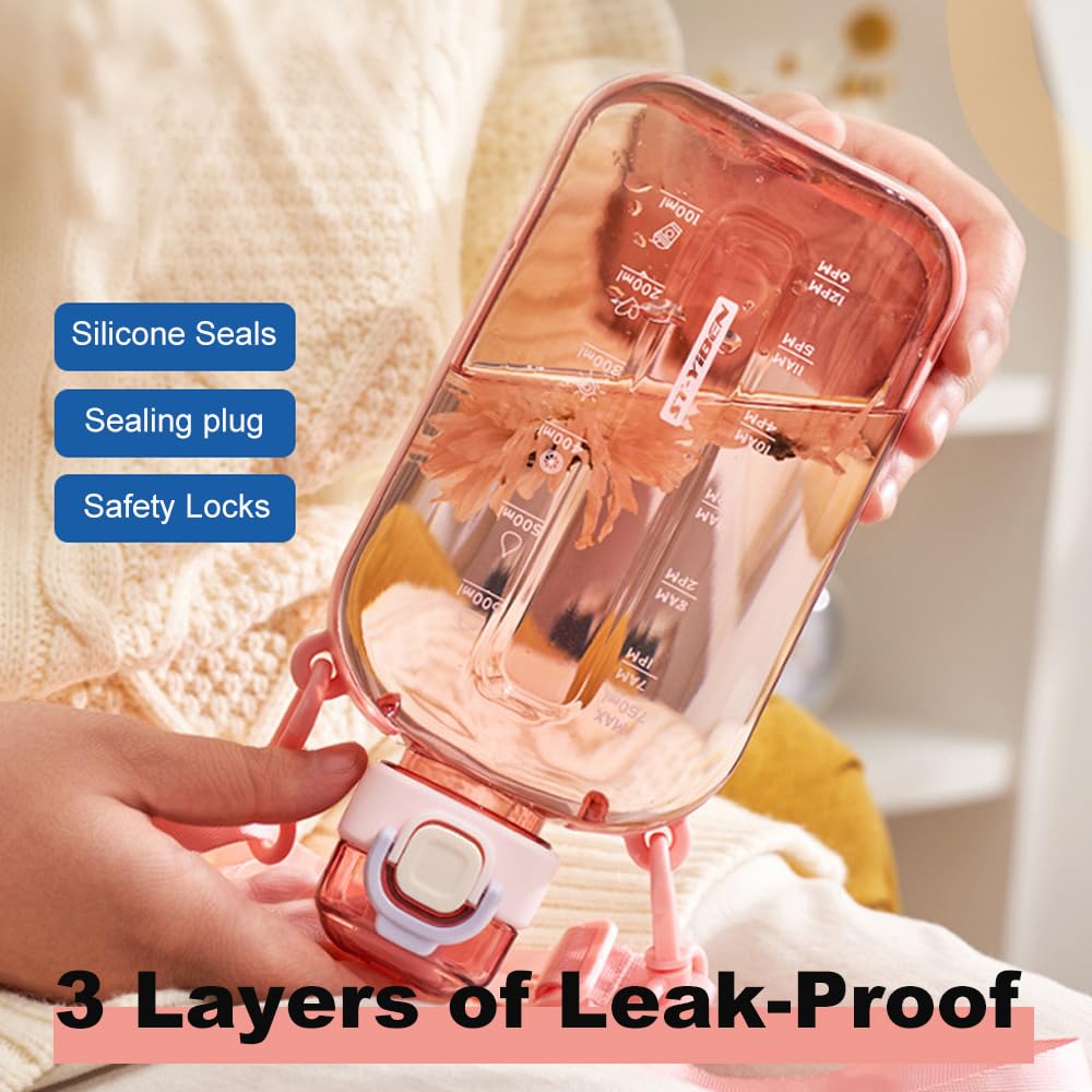 Sports Water Bottle 750ml, Leakproof Drinks Bottle, Gym Water Bottle, Waterbottle with Healthy Material for Travel Picnic Camping Hiking (Blue)