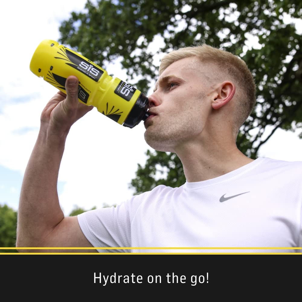 Science in Sport SIS Clear Sports Water Bottle, Plastic Water Bottle, Black Logo, Transparent Colour, 800 ml