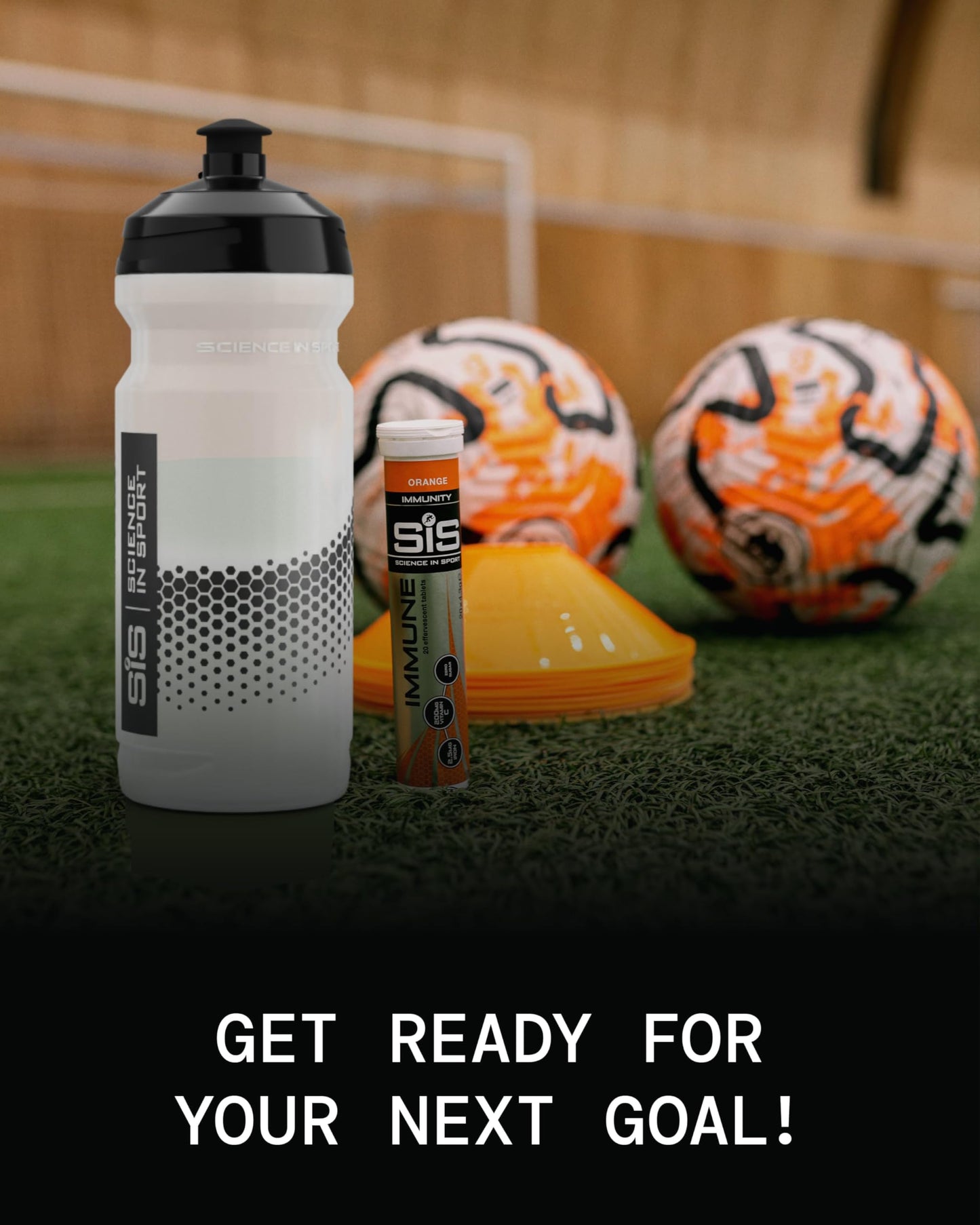 Science in Sport SIS Clear Sports Water Bottle, Plastic Water Bottle, Black Logo, Transparent Colour, 800 ml