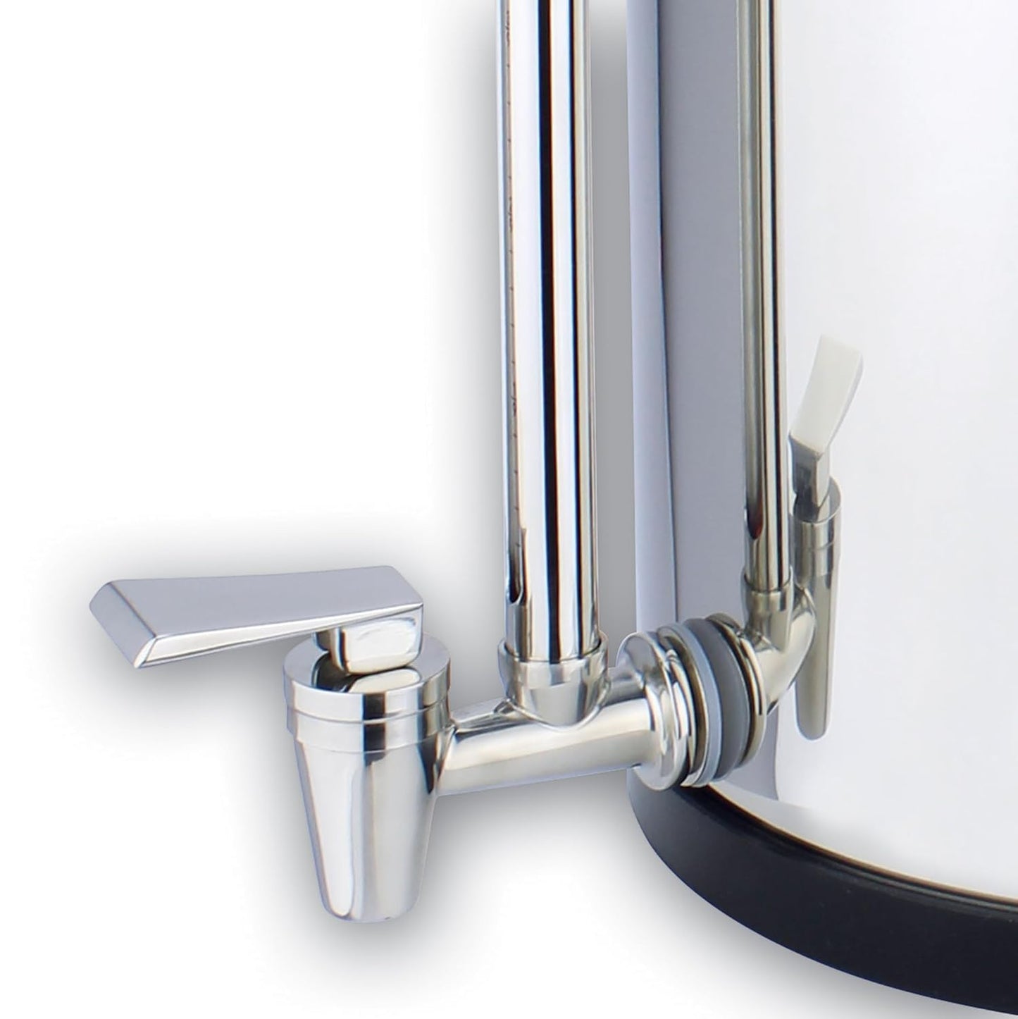 NEWTON Premium Gravity Water Filter System with Heavy Metal and Fluoride Removal | Reduces Limescale | 12L Capacity System with 2x Filter Candles, Stainless Steel Stand & Sight Glass Tap