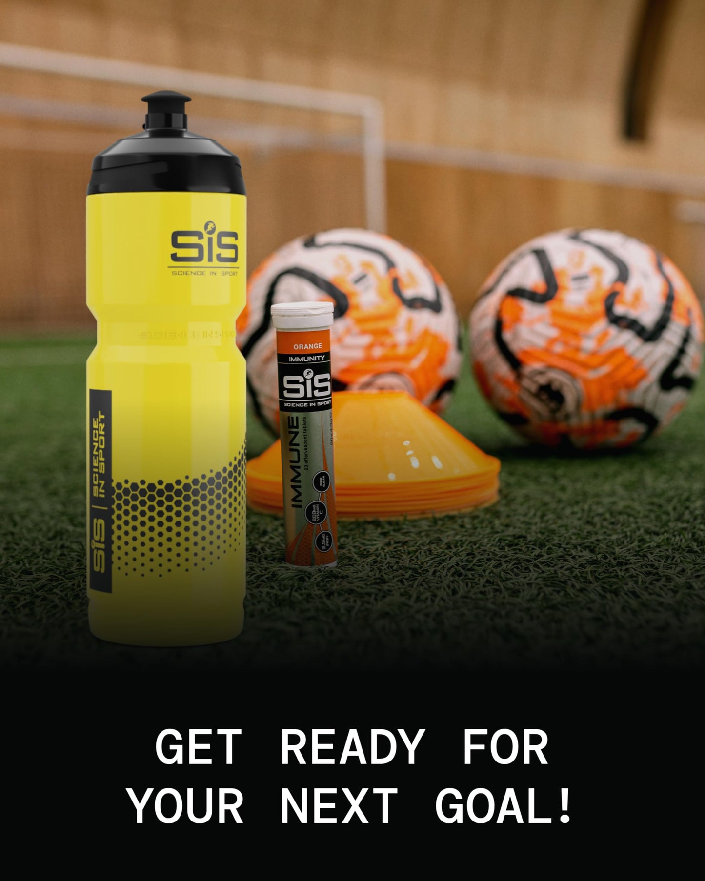 Science in Sport SIS Clear Sports Water Bottle, Plastic Water Bottle, Black Logo, Transparent Colour, 800 ml