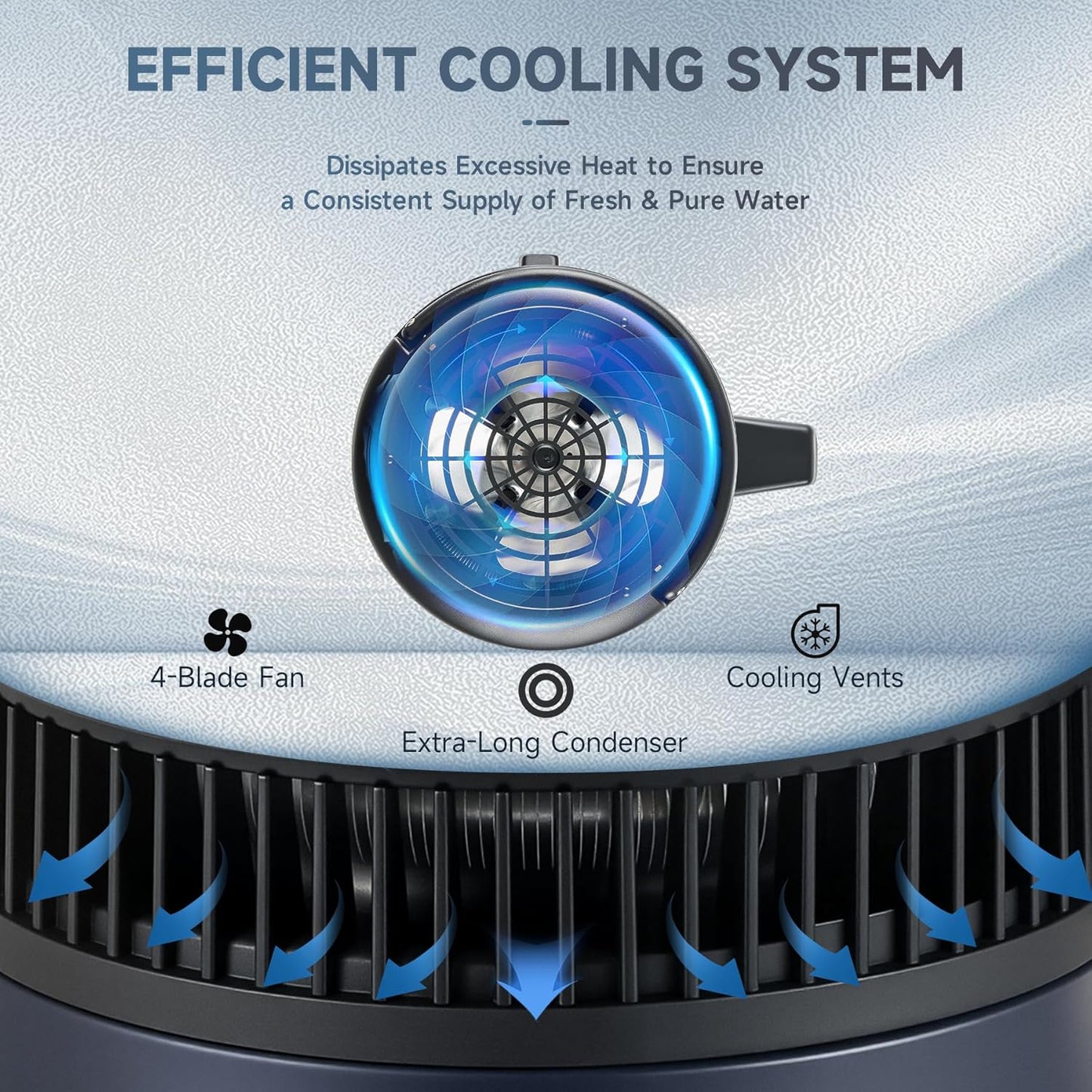 CO-Z 4L Water Distiller, 1.1 Gallon Countertop Distilled Water Machine with Glass Pot, 750W Distilled Water Maker for Pure Water, 304 Stainless Steel Water Distiller Machine for Home Office Travel