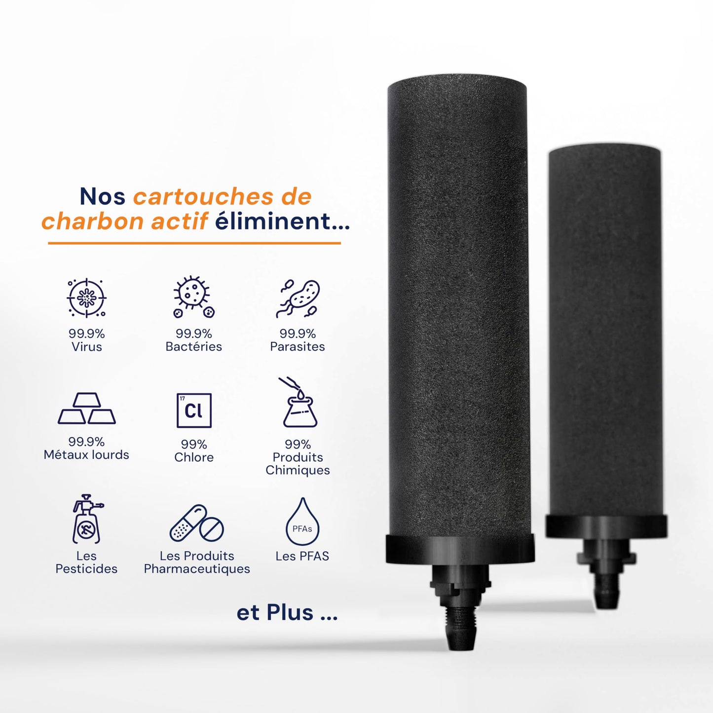 PHOENIX GRAVITY 6-Litre NSF Certified AISI 304 Stainless Steel Countertop Water Filter System with 2 Smart (Black) Carbon Filter Elements & Free Stainless Steel Water Tap (6 L)