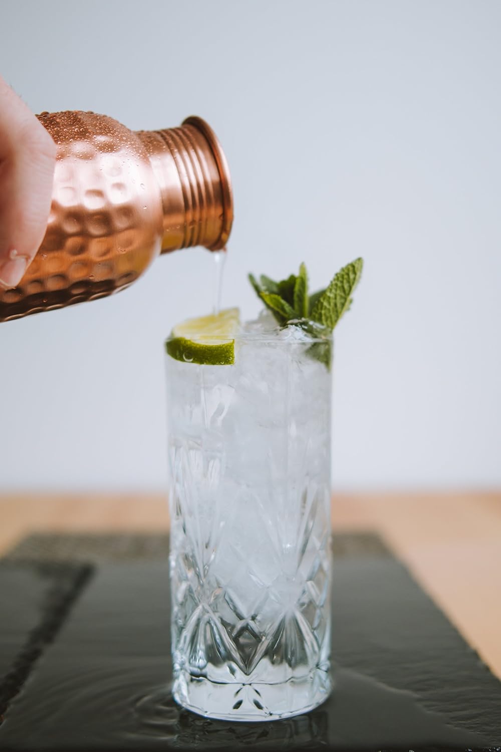 Kosdeg Hammered Copper Water Bottle 1 Liter / 34 Oz Extra Large - an Ayurvedic Pure Copper Vessel - Drink More Water, Lower Your Sugar Intake and Enjoy The Health Benefits Immediately